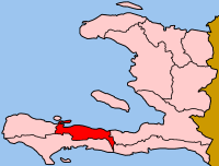 Map of Haiti showing Nippes department.