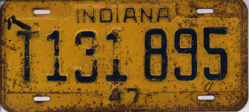 File:Indiana 1947 Truck license plate - Number T 131 895.jpg