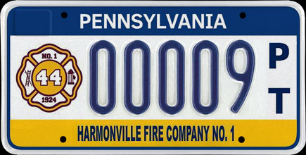 File:Pennsylvania Harmonville Fire Company No. 1 license plate.jpg