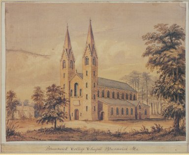 File:Bowdoin College Chapel Brunswick Maine 1845.jpg