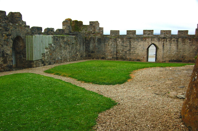 inside castle walls