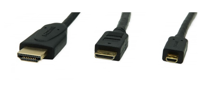 Connettori HDMI: Tipo A, Tipo C (mini), Tipo D (micro)