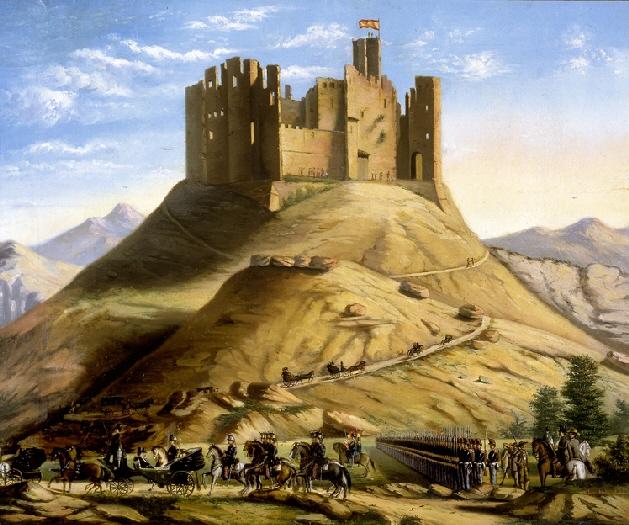 File:La parada del ejército de Isabel II en Montearagón, de León Abadías y Santolaria (Museo de Huesca).jpg