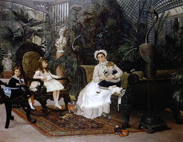 Les enfants Camondo, by Alphonse Hirsch, 1875