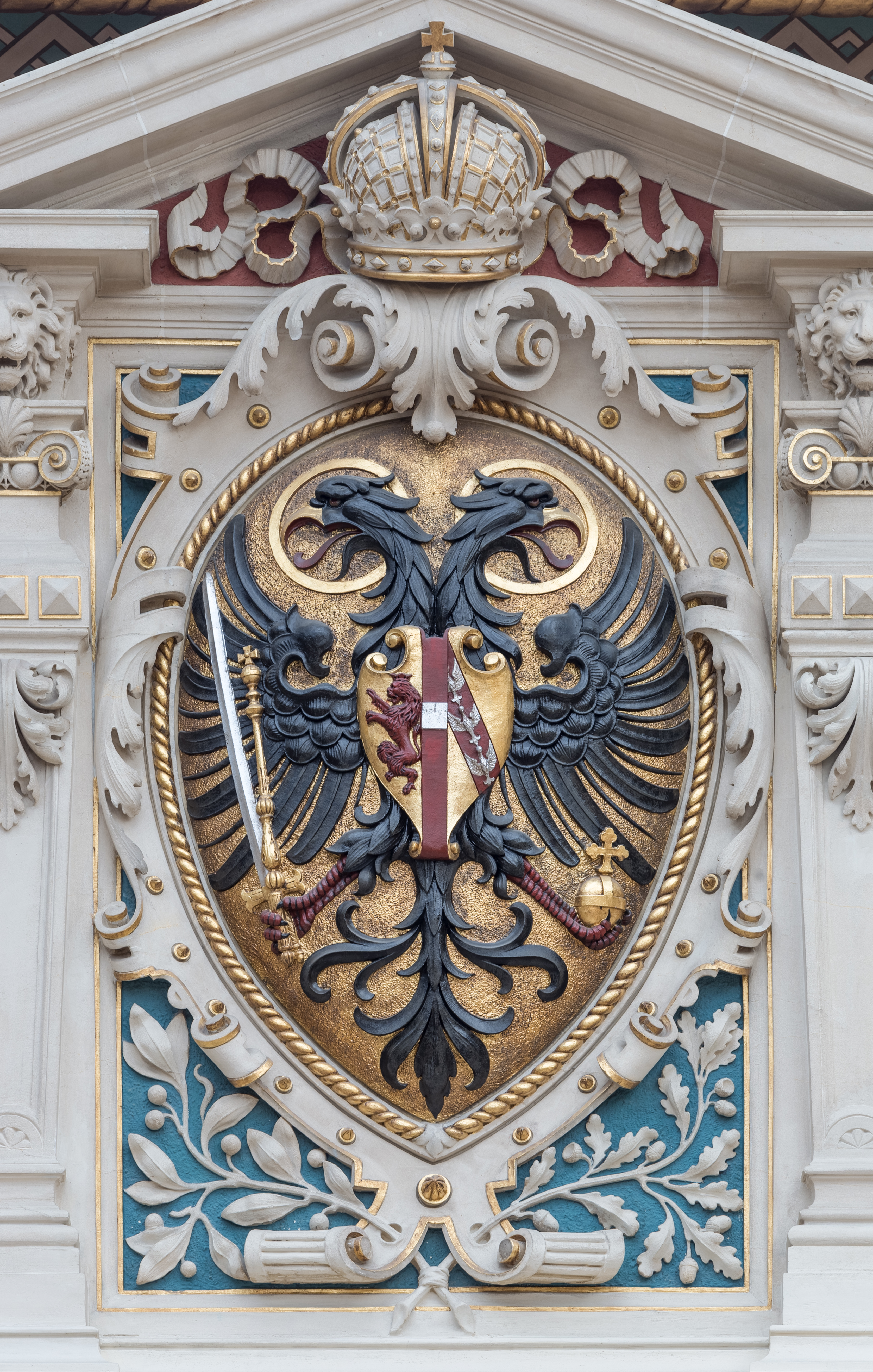 Gemeinsames Wappen der im Reichsrat vertretenen Königreiche und Länder