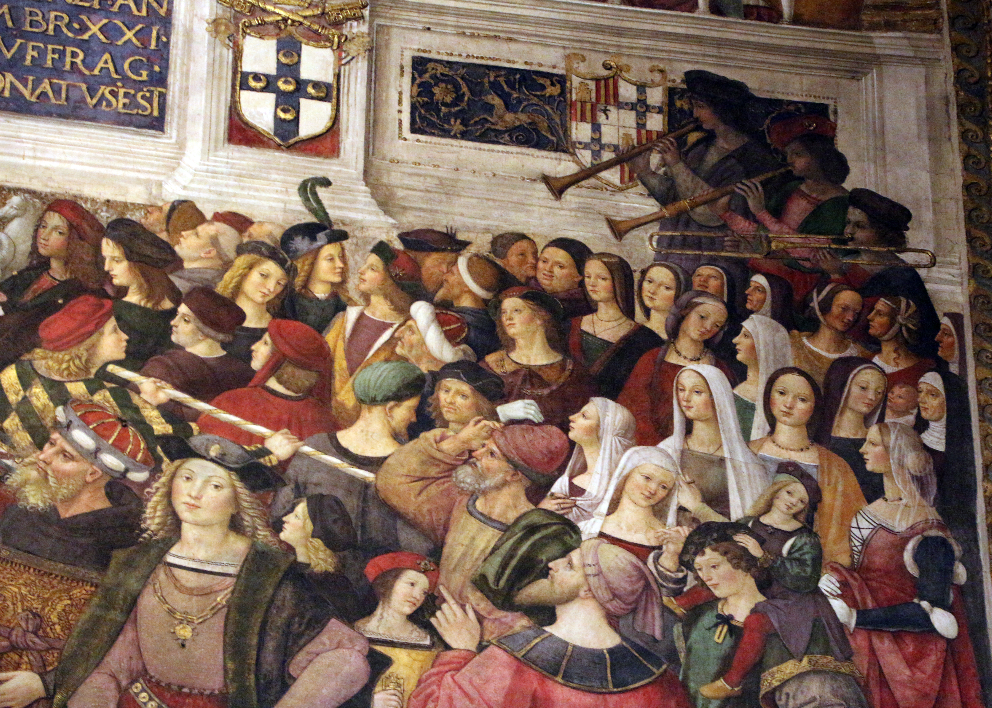 Pinturicchio, incoronazione di pio III, 1503-1508, 06.JPG