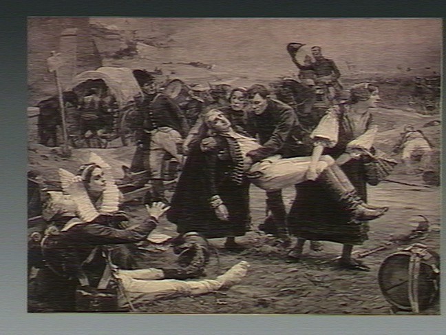 File:The wounded dying Marshal Bessières being carried off the ba Wellcome V0015303.jpg