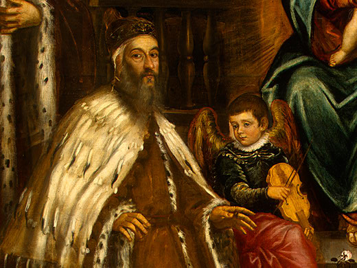 Detail of painting by [[Tintoretto