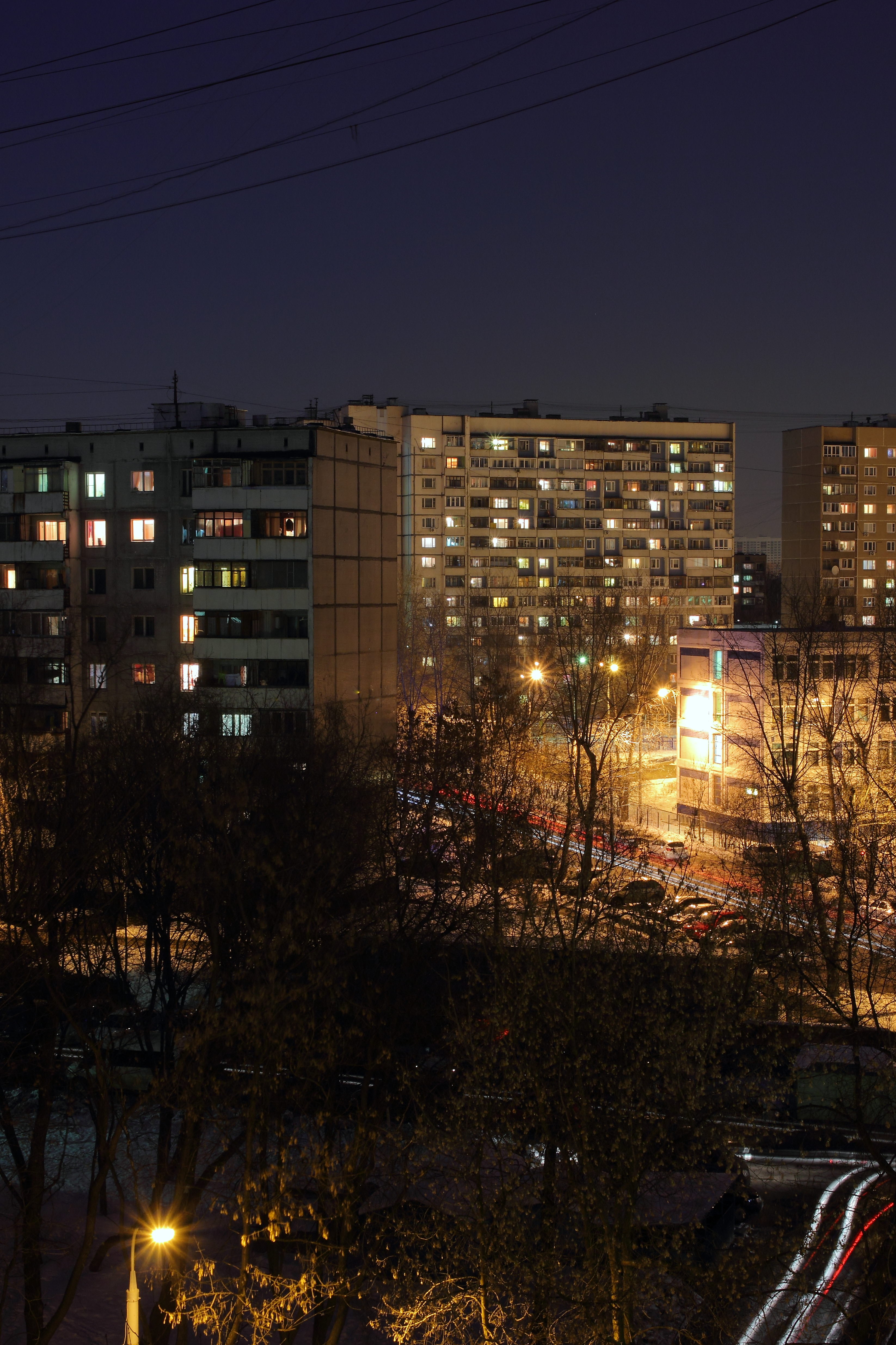 фото с ночного окна москва