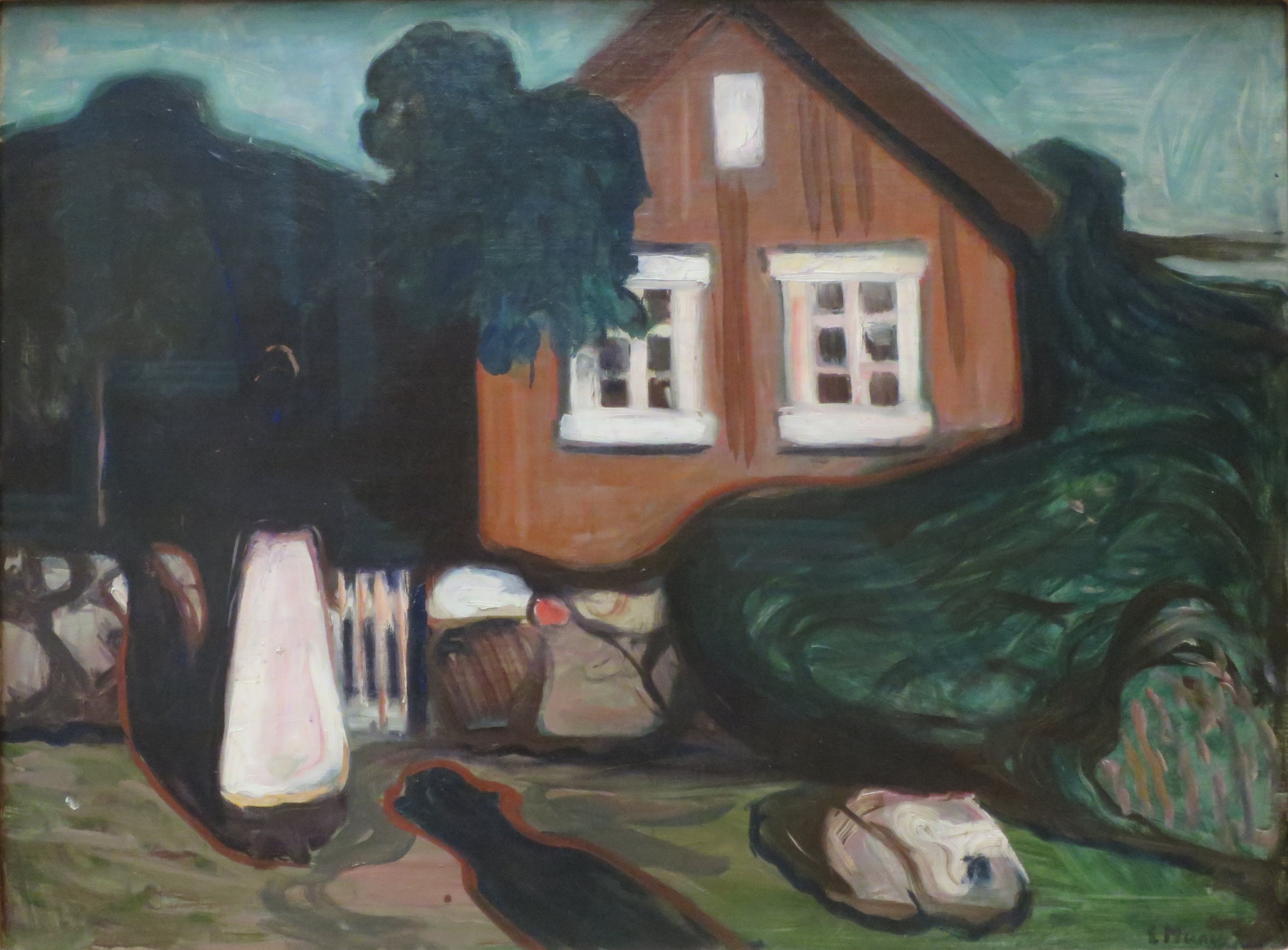 Paintings! %27House_in_Moonlight%27_by_Edvard_Munch%2C_Bergen_Kunstmuseum