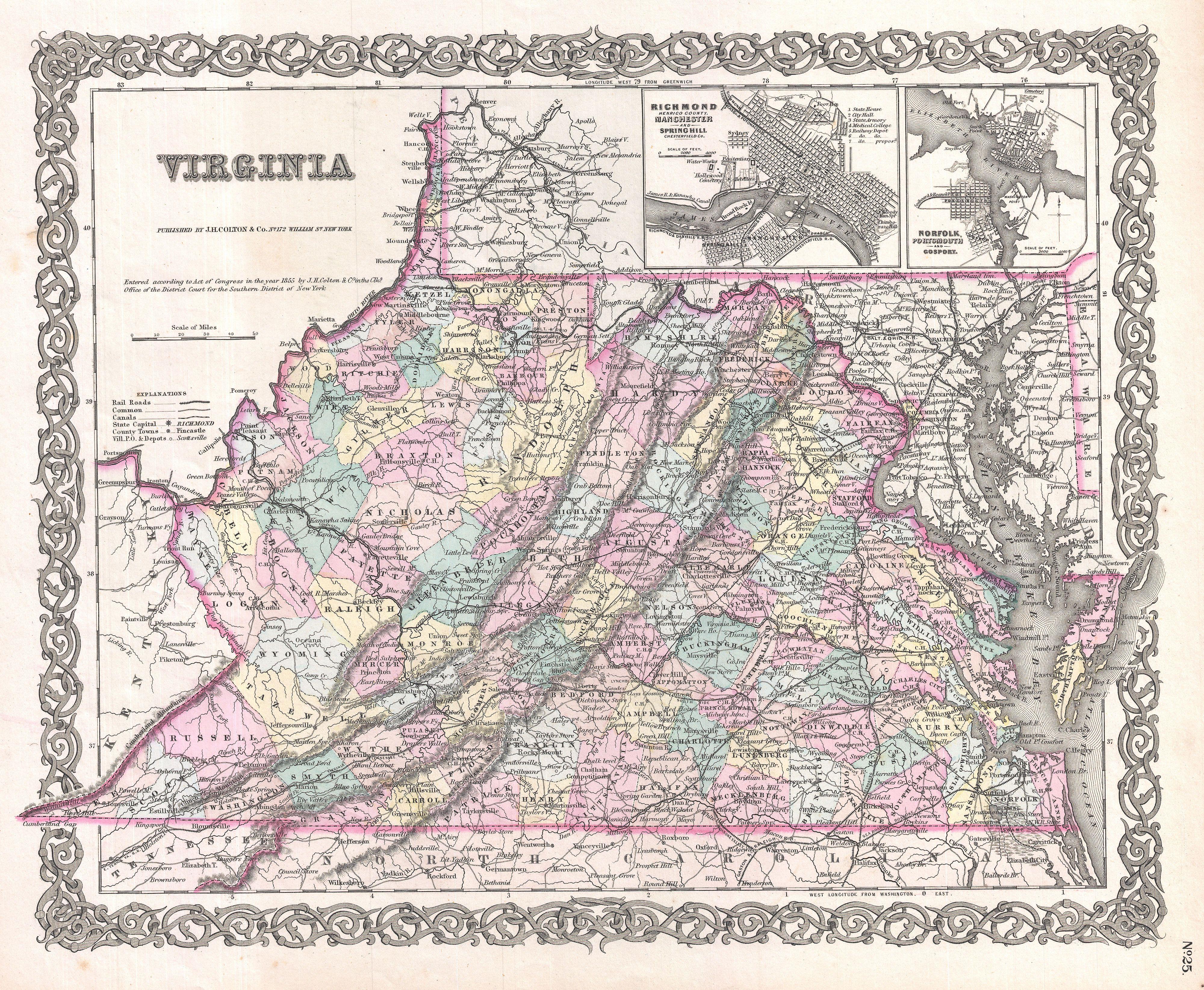 File:1855 Colton Map of Virginia  Geographicus  Virginiacolton1855.jpg  Wikimedia Commons