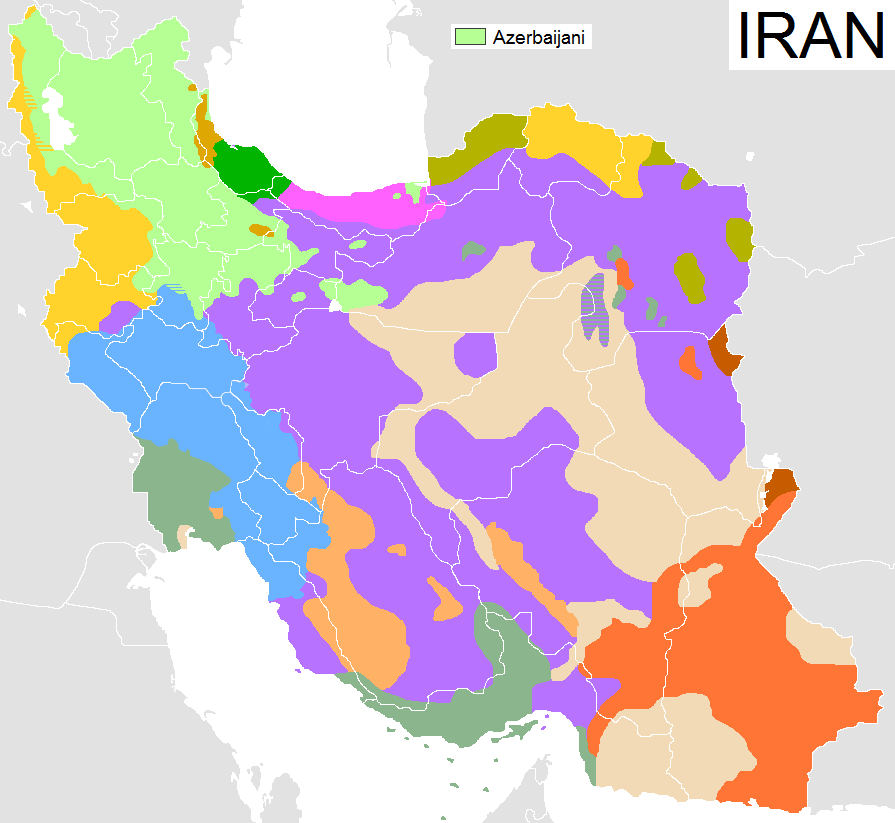 Этническая карта ирана