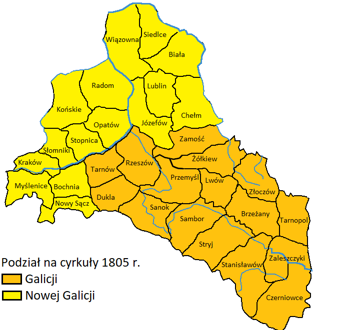 Карта галиции и лодомерии