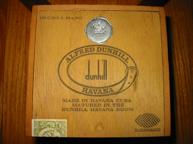 A box of Dunhill cabinet selection cigars