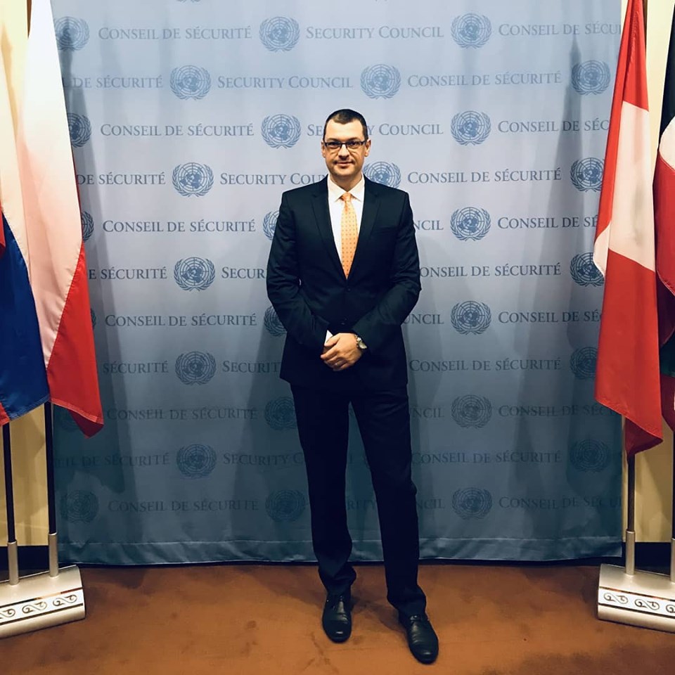 Ovidiu Raețchi at the UN Headquarters in August 2019