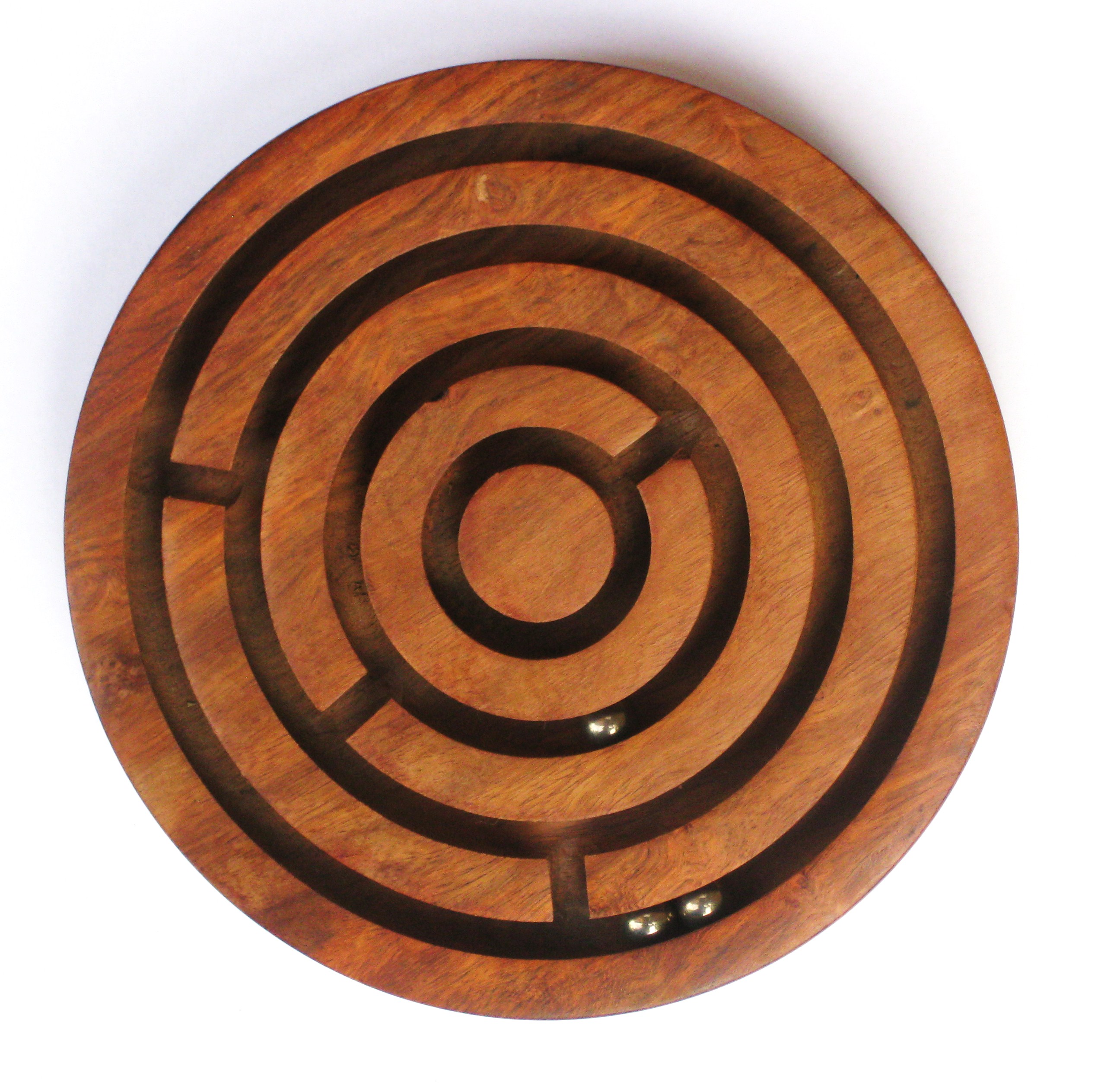 round wooden maze game