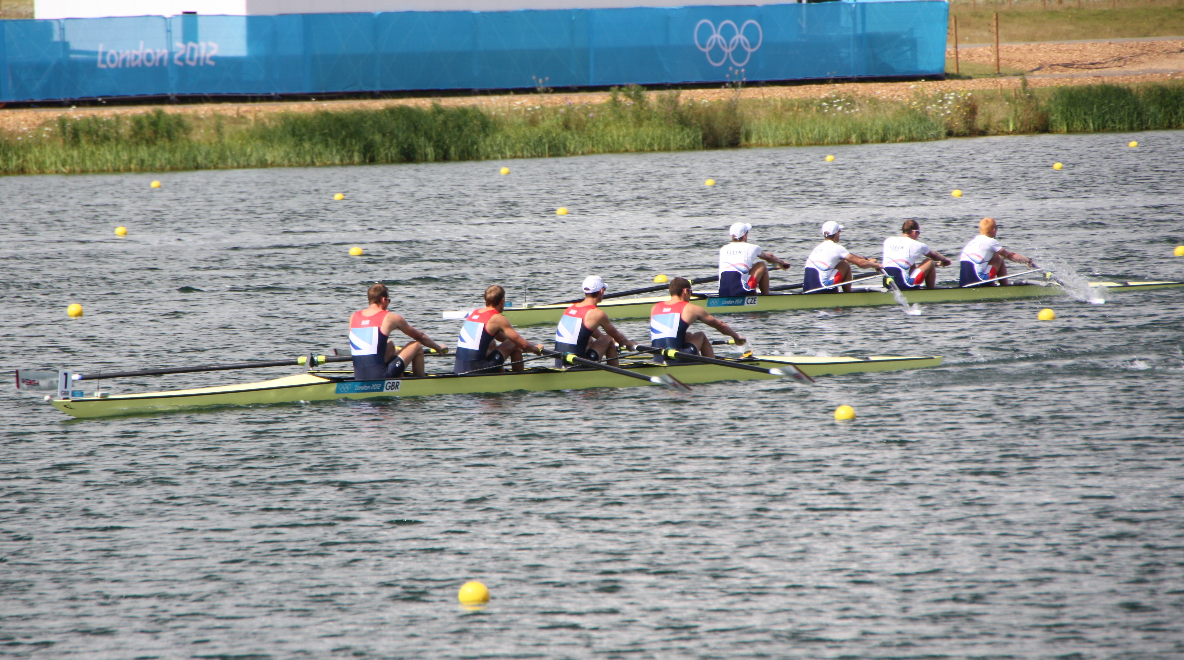 Rowing At The 2012 Summer Olympics 9240 Mens Lightweight Coxless Four   Heat 2   GBR CZE 