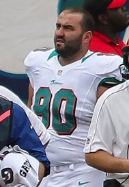 Baker with the Dolphins in 2012 Ryan Baker of Miami Dolphins in 2012.jpg