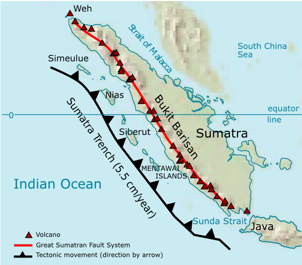 barisan mountains map