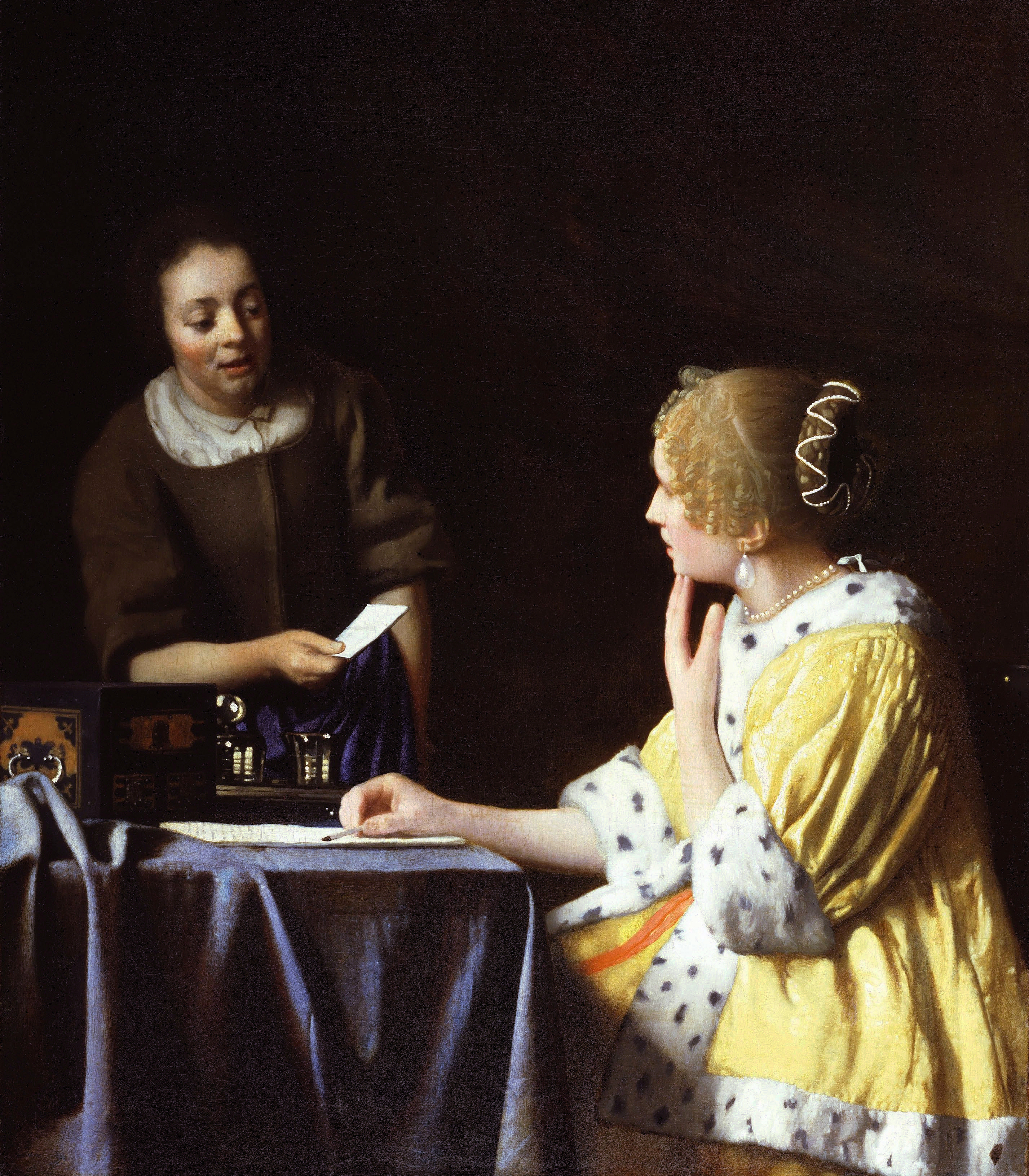 MISTRESS AND MAID by Johannes Vermeer