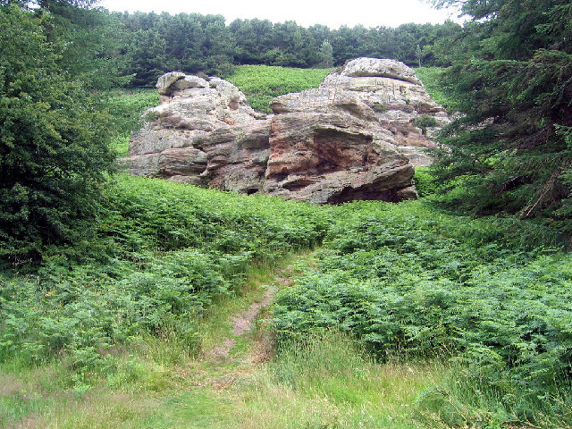 File:Weathered sandstone outcrop - geograph.org.uk - 75777.jpg