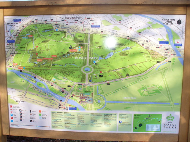 Bushy Park Map - geograph.org.uk - 1615144