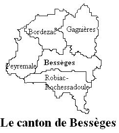 Municipis del cantó de Bessèges