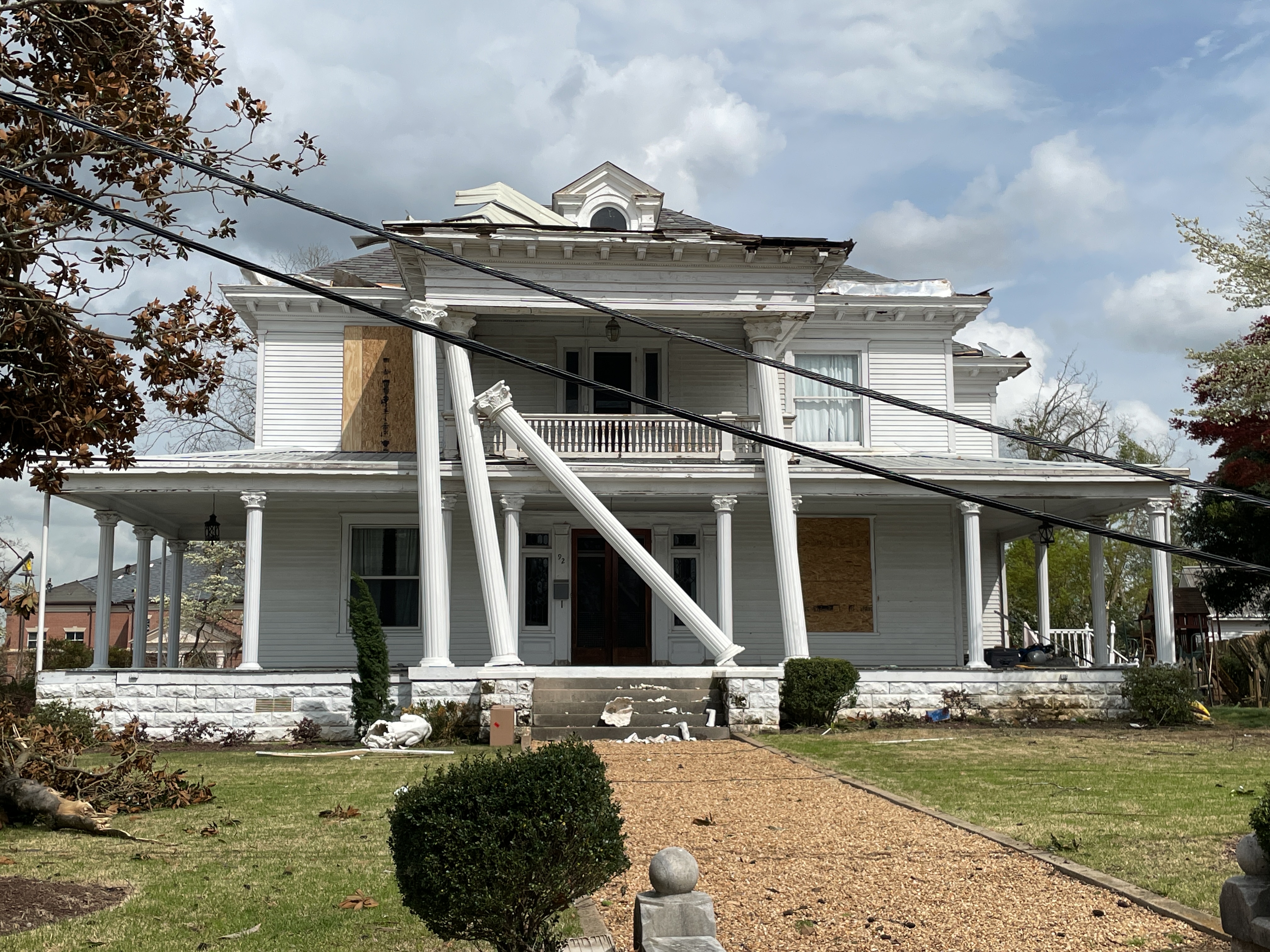 EF2 damage to a home in Newnan from the Newnan tornado.