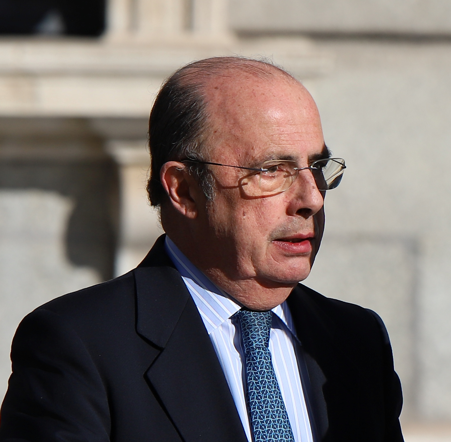 The deputy Ignacio Gil Lázaro in front of the Congreso de Diputados in Madrid on the first day of a possible election of a new Spanish president.