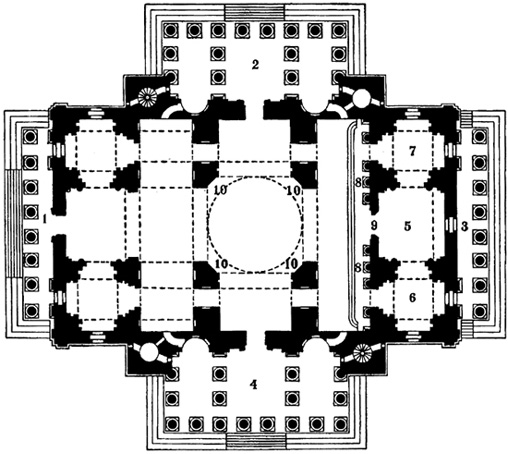 罗马圣保罗教堂平面图片