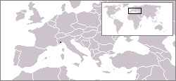 Location of Seborga in Europe