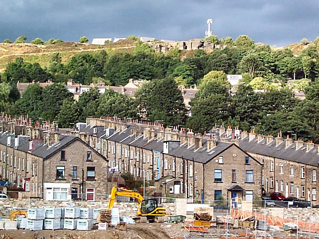 File:Terraces, Crow Nest hillside and cellphone mast - geograph.org.uk - 32169.jpg