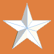 White star on orange