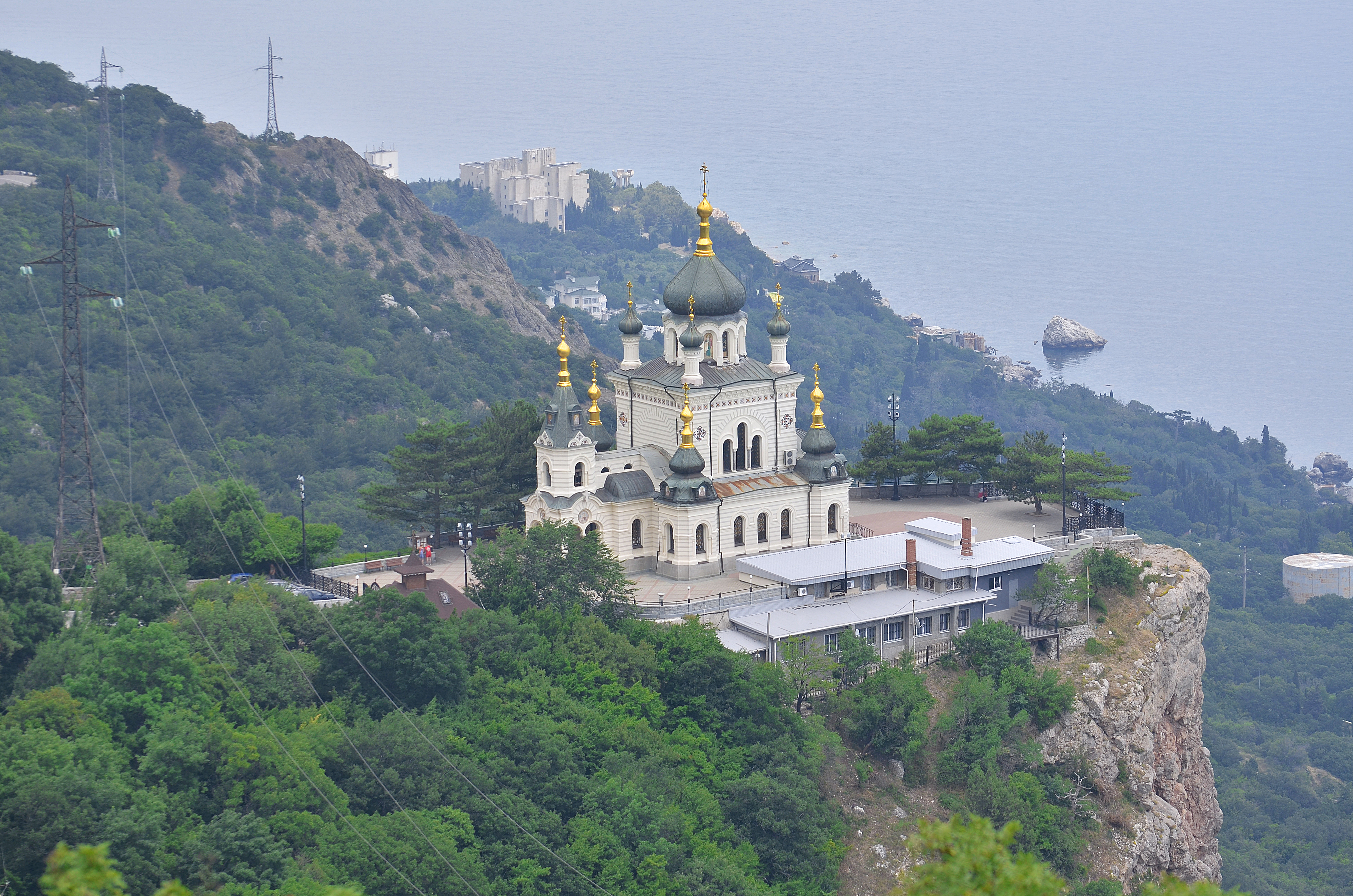 Крым Форос храм Воскресения Христова силуэт