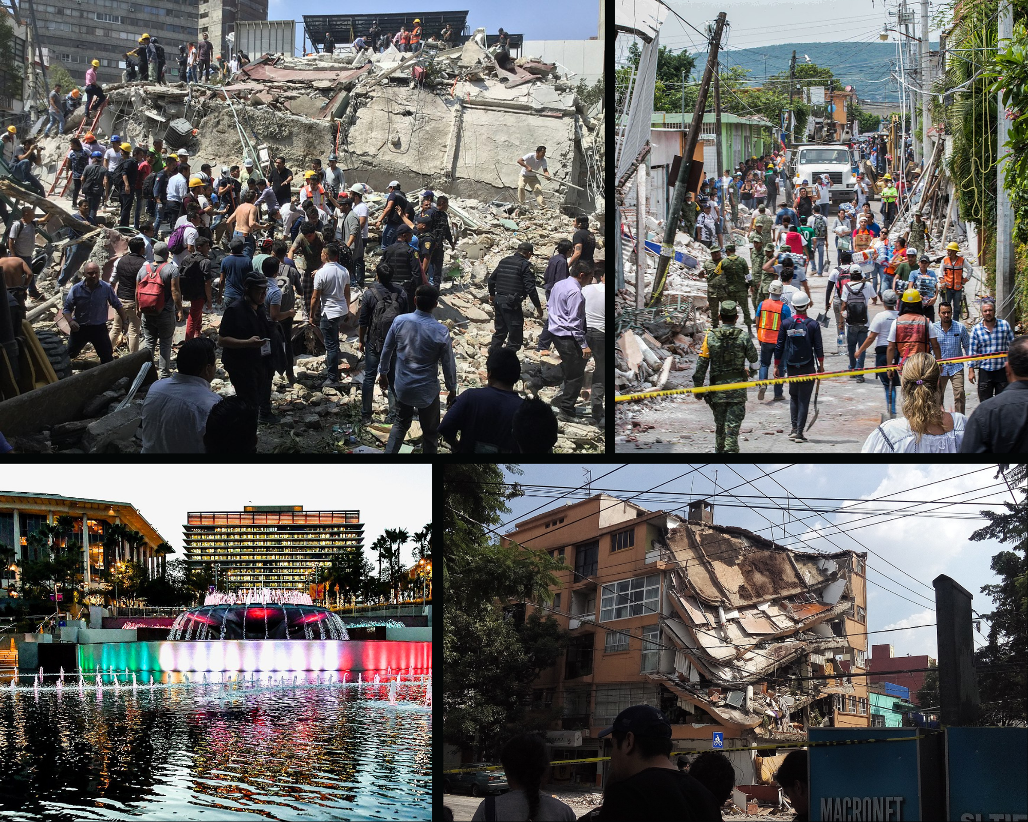 effects of earthquakes collage