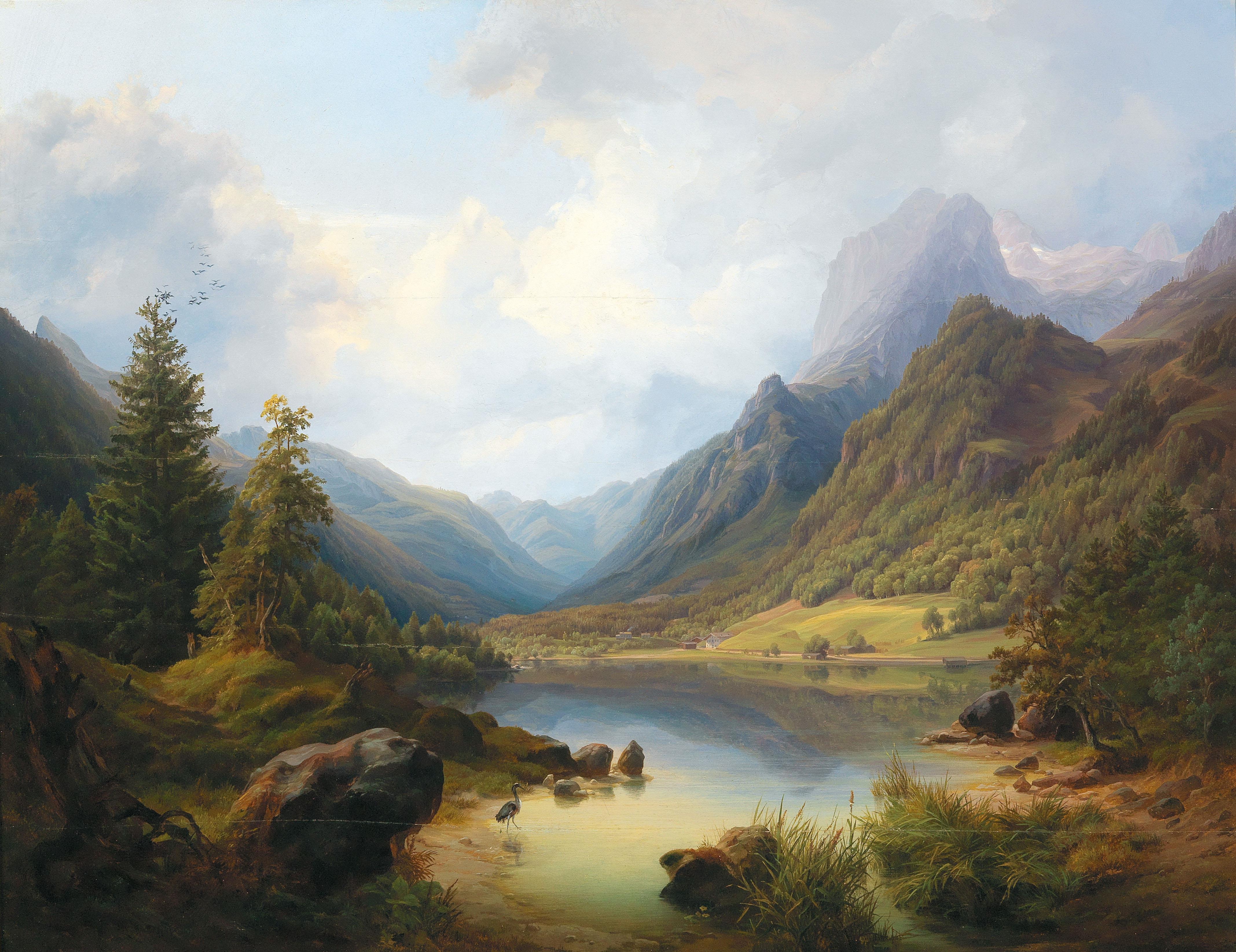 File:Anton Schiffer - A view of Hintersee with Reiteralm.jpg 