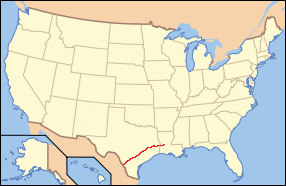 <span class="mw-page-title-main">El Camino Real de los Tejas National Historic Trail</span> Colonial trail in Texas and Louisiana