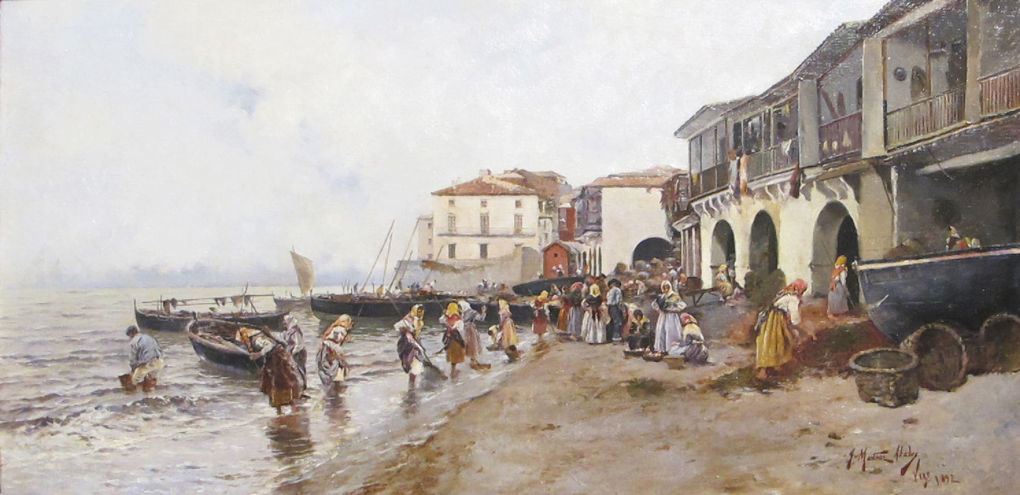 Recogida de algas en la ribera del Berbés (Vigo) (1892). Museo Carmen Thyssen (Málaga).