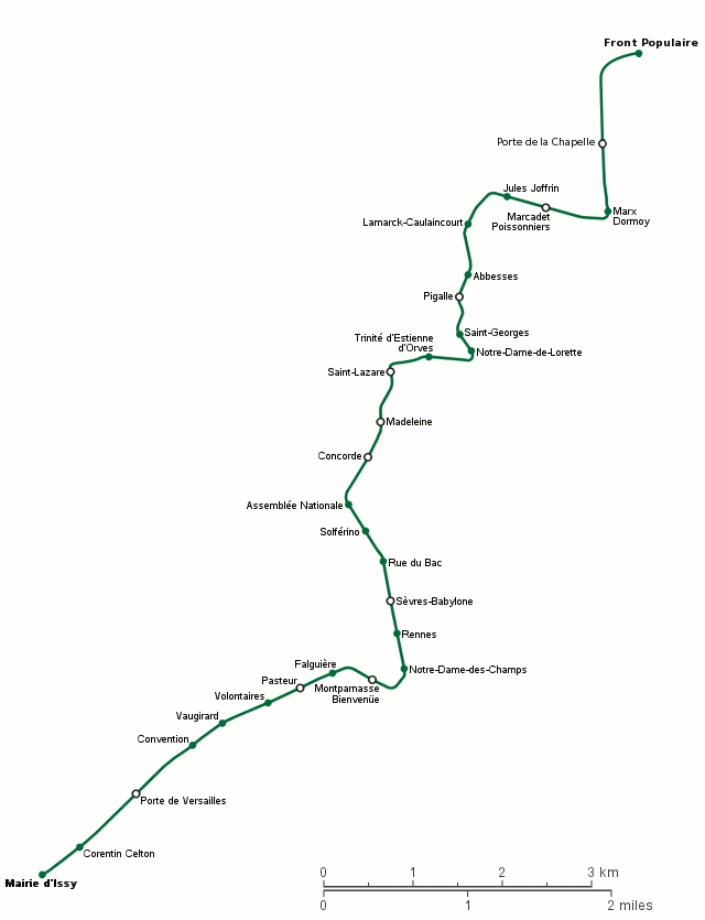 Mappa della linea 12