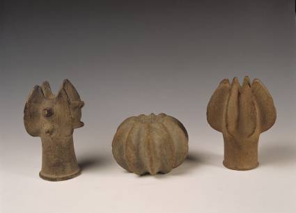 Moche stone maces. Larco Museum Collection (Lima-Peru)