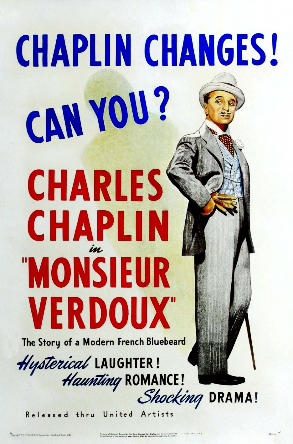 Resultado de imagem para poster Monsieur Verdoux
