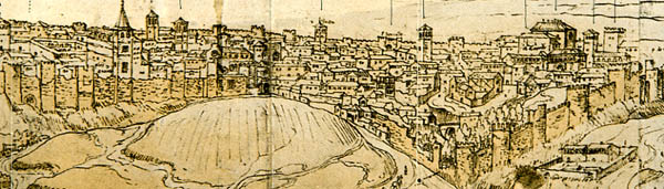 Madrid a mediados del siglo XVI, por Wyngaerde.[17]​