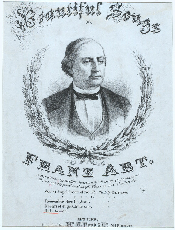 Retrato de Franz Abt, da portada dunha edición das súas cancións