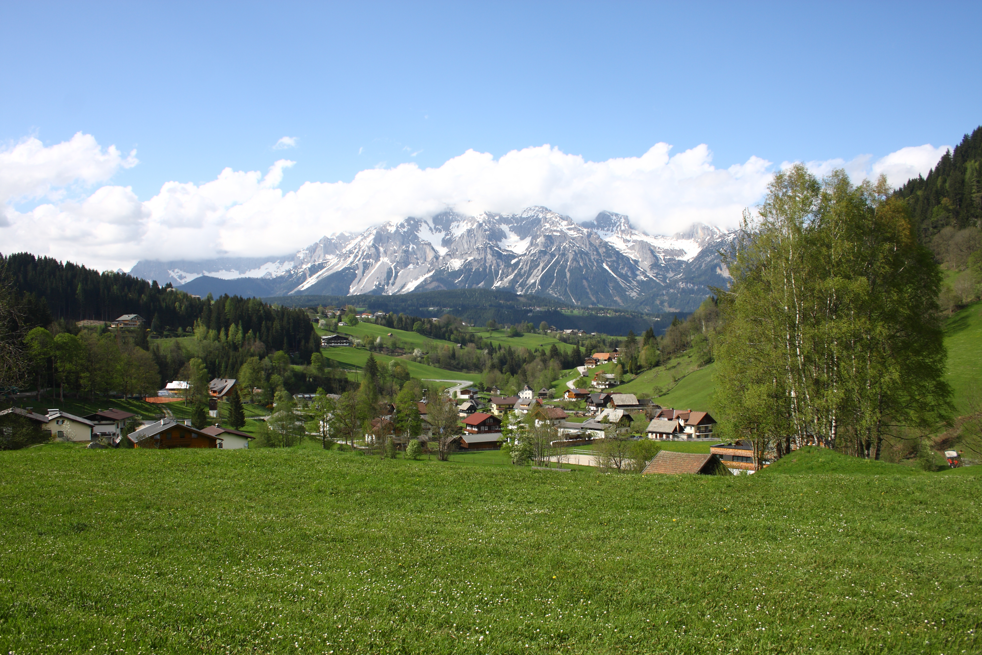 Rohrmoos-Untertal, im Vordergrund der Ortsteil Untertal.