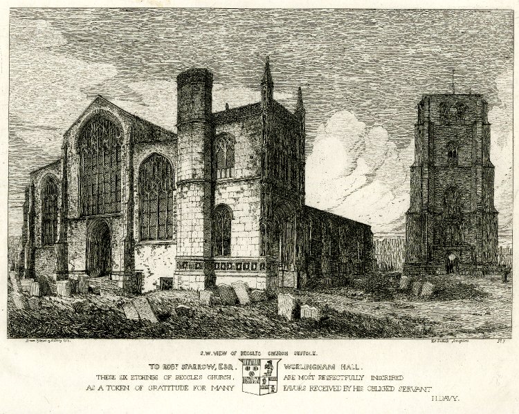 File:South West View of Beccles Church Suffolk by Henry Davy.jpg