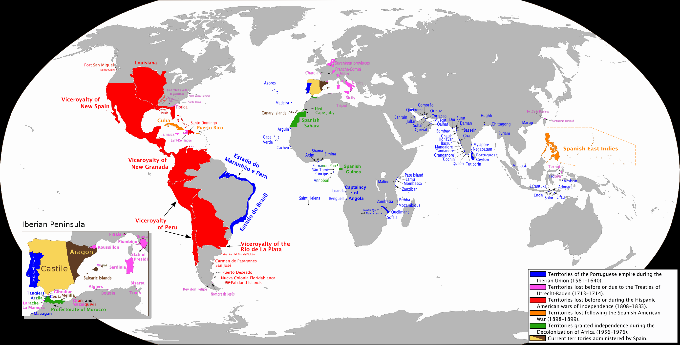 Колонии испании. Колонии Испании в 17 веке на карте. Колонии Испании на карте. Колонии Испании в Африке. Карта испанской империи на пике могущества.