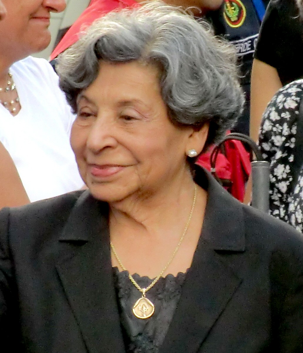 Blanca Rodríguez during the burial of Carlos Andrés Pérez in Caracas (6 October 2011)