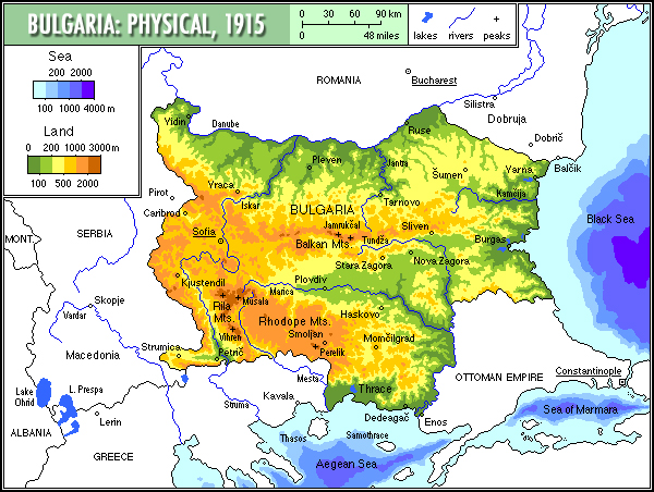 Болгария 1914 карта