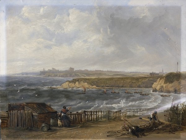 File:Cullercoats looking towards Tynemouth - Flood tide, 1845 by John Wilson Carmichael.jpg