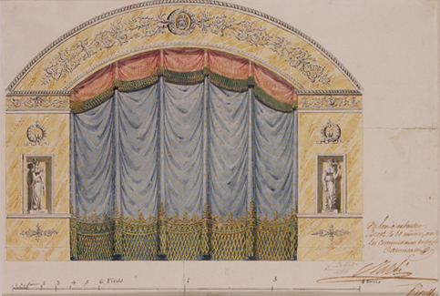 Bilik boleh diubah suai untuk pertunjukan, konsert dan tarian, 1779.